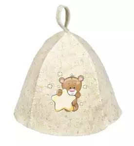 Банные штучки шапка детская мишка войлок 100%