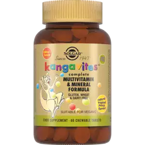 Solgar Kangavites Таблетки жевательные с витаминами и минералами со вкусом тропических фруктов 60 шт