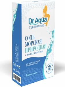 Dr.Aqua ароматная соль для ванн морская природная 250 г 3 шт