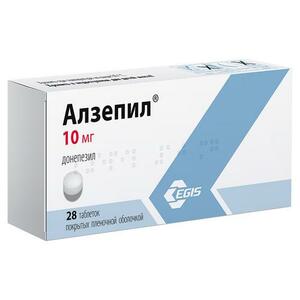 Алзепил Таблетки покрытые пленочной оболочкой 10 мг 28 шт алзепил таблетки покрытые пленочной оболочкой 10 мг 28 шт