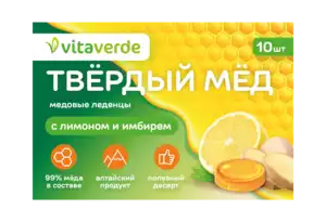 Vita Verde Твердый мед Лимон Имбирь Леденцы 10 шт