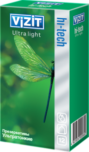 цена Vizit Hi-Tech Ultra Light Презервативы ультратонкие 12 шт