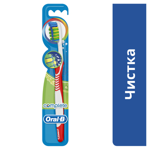 Oral-B зубная Щетка зубная комплекс антибактериальный 40 средняя зубная щетка oral b чистота свежесть сила