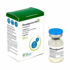 Микафунгин ПСК Лиофилизат для приготовления раствора для инфузий 50 мг 1 шт микафунгин пск лиофилизат для приготовления раствора для инфузий 50 мг 1 шт