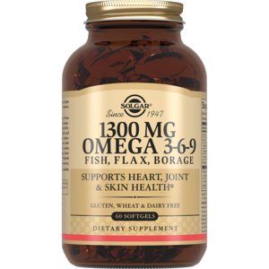 Solgar Комплекс жирных кислот Омега 3-6-9 Капсулы 1300 мг 60 шт омега 3 льняное масло с витамином е капс 350 мг 360 шт