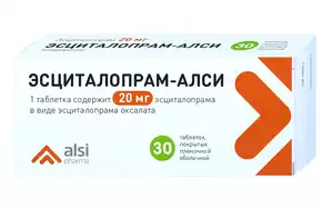Эсциталопрам-Алси Таблетки 20 мг 30 шт