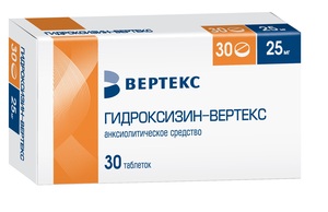Гидроксизин-Вертекс Таблетки 25 мг 30 шт