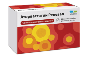 Аторвастатин Реневал таблетки 20 мг 90 шт аторвастатин реневал таблетки 20 мг 30 шт
