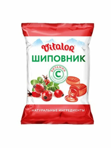 Vitalor леденцовая карамель с витамином С со вкусом шиповника 60 г