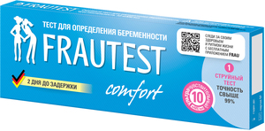 Frautest Comfort Тест для определения беременности в кассете с колпачком 1 шт тест на определение овуляции и беременности frautest planning 7 шт
