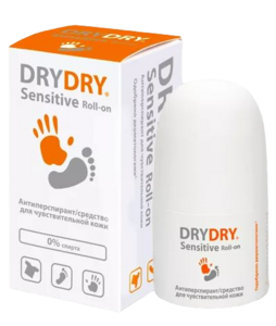DRYDRY Sensitive Средство от обильного потоотделения для чувствительной кожи роликовый 50 мл