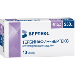 Тербинафин-Вертекс Таблетки 250 мг 10 шт тербинафин вертекс крем 1% 30г
