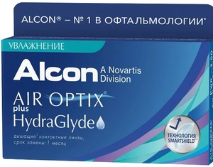 Air Optix Plus HydraGlyde Линзы контактные -2,50 8,6 3 шт