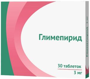 цена Глимепирид Озон Таблетки 3 мг 30 шт