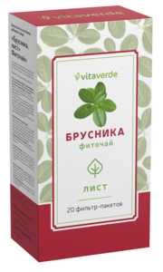 Vitaverde брусника листья 1,5 г фильтр-пакеты 20 шт