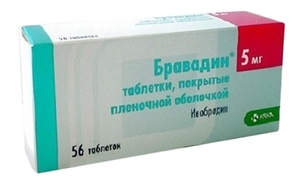 Бравадин Таблетки покрытые оболочкой 5 мг 56 шт