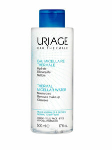 Uriage Вода мицеллярная для нормальной и сухой кожи лица и контура глаз очищающая 500 мл фотографии