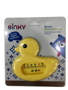 Binky Термометр для воды Утенок термометр для измерения температуры воды детский утка