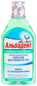 Альбадент Камень-контроль Бальзам-ополаскиватель для полости рта 400 мл бальзам albadent альбадент для полости рта с мумиё 400 мл