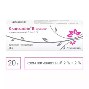 Клиндацин® Б пролонг Крем вагинальный 2 % + 2 % 20 г