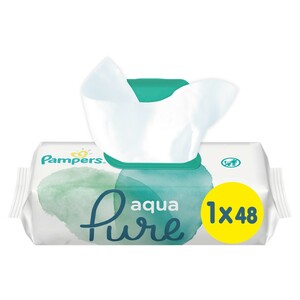 Pampers Aqua Pure Салфетки важные детские 48 шт цена и фото