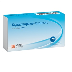 Тадалафил-Ксантис Таблетки покрытые пленочной оболочкой 5 мг 28 шт тадалафил ксантис таб 20мг 10