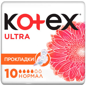 Kotex Ultra Dry Normal Прокладки 10 шт прокладки kotex ultra dry normal 10 шт