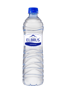 Elbrus Вода минеральная с газом ПЭТ 0,5 л одинарная голубая с отворотом 3161fj талая вода