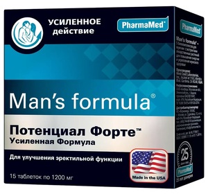 Man's formula Потенциал Форте Усиленная форма Таблетки массой 1200 мг 15 шт