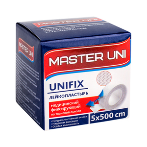 Master Uni Лейкопластырь на тканевой основе 5 см x 500 см