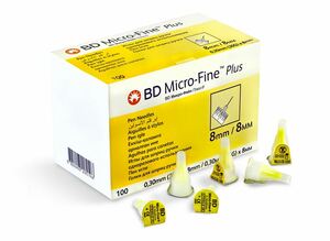 BD Micro-Fine Plus Иглы 0,3 мм х 8 мм 30 G 100 шт шприц для измерения питательных веществ 1 мл шприц для кормления животных шприц для дозирования масла 100 шт без иглы