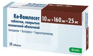 Ко-Вамлосет Таблетки покрытые оболочкой 10 мг+160 мг+25 мг 30 шт цетиризин 10 мг 10 шт таблетки покрытые пленочной оболочкой