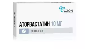 Аторвастатин Озон Таблетки 10 мг 90 шт