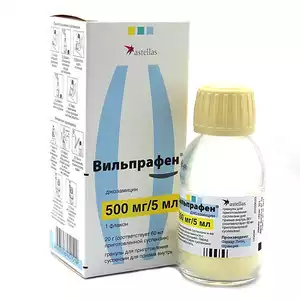 Вильпрафен гранулы для приготовления суспензии для приема внутрь 500 мг/5 мл