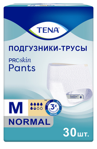 цена Tena Pants Normal Подгузники-трусы для взрослых размер М 30 шт