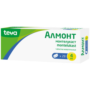 Алмонт Таблетки жевательные 4 мг 28 шт алмонт таблетки жевательные 5 мг 98 шт
