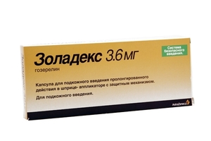 Золадекс Капсулы для подкожного введения 3,6 мг 1 шт