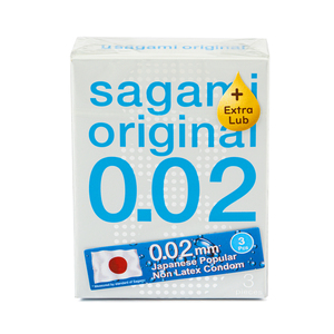 цена Sagami Original 0.02 Extra Lub полиуретановые Презервативы 3 шт