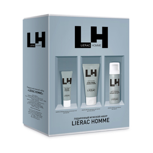 Lierac Homme Подарочный набор крем-флюид антивозрастной для мужчин 50 мл + гель для душа 50 мл + пена для бритья 50 мл