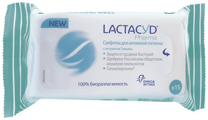 Lactacyd Pharma Салфетки для интимной гигиены с экстрактом тимьяна 15 шт