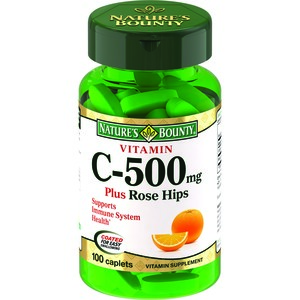 Nature's Bounty Витамин C 500 мг и Шиповник Таблетки 100 шт цена и фото
