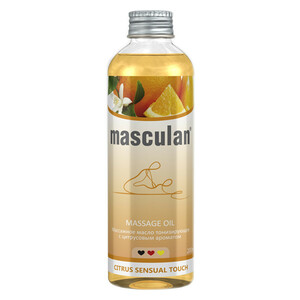 Masculan Масло массажное тонизирующее с цитрусовым ароматом 200 мл