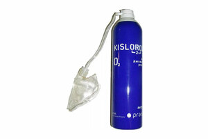 Кислород К 8 Л-М Баллончик для дыхания+маска (синий) 8 литров
