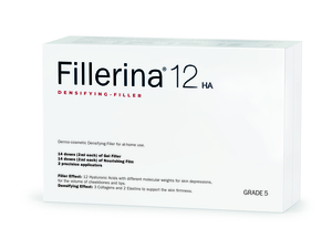 филлер для лица с укрепляющим эффектом fillerina treatment grade 5 60 мл Fillerina 12 HA Densifying-Filler - дермо-косметический филлер с укрепляющим эффектом уровень 5 30 мл + 30 мл