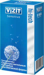 Vizit Hi-Tech Sensitive Презервативы сверхчувствительные 12 шт