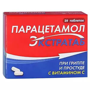 Парацетамол Экстратаб Таблетки 20 шт