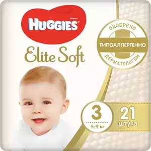 Huggies Elite Soft подгузники (5-9 кг) 21 шт