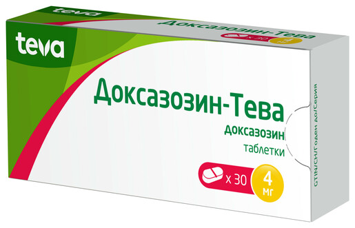 Доксазозин-Тева Таблетки 4 мг 30 шт