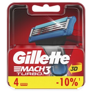 цена Gillette Mack3 Turbo кассеты сменные 4 шт