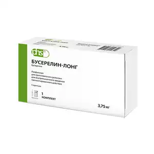 Бусерелин-лонг ФС Лиофилизат для приготовления суспензии для внутримышечного введения пролонгированного действия 3,75 мг
